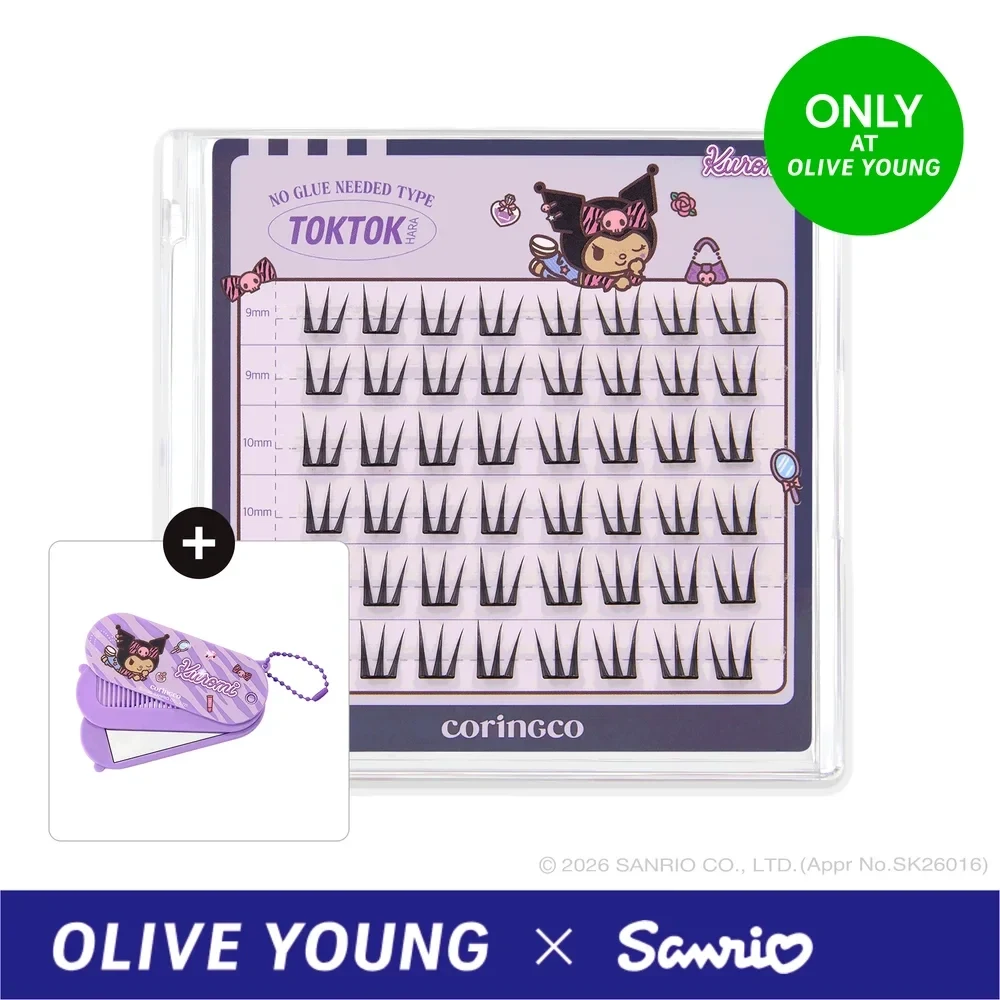 Cílios postiços · Toktokhara No Glue Eyelash Sanrio Set
