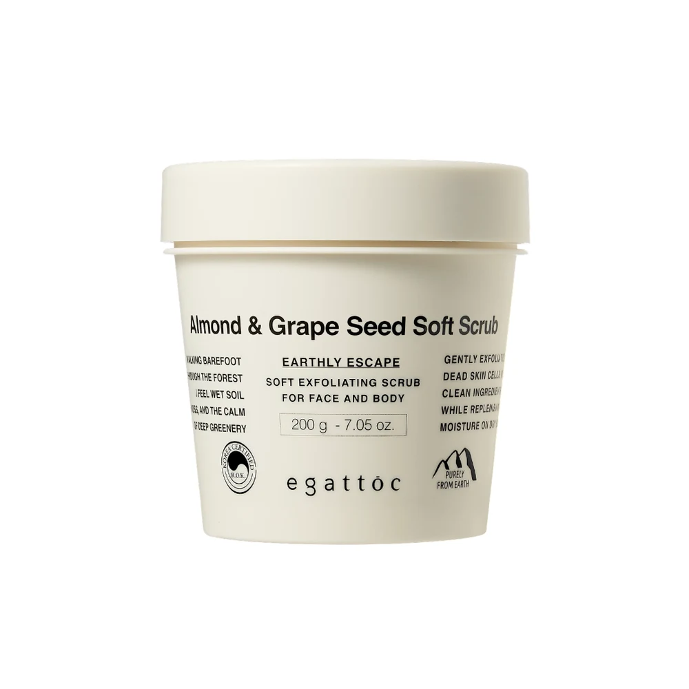 Cuidados corporais · Almond & Grape Seed Soft Body Scrub 200g #Earthly Escape