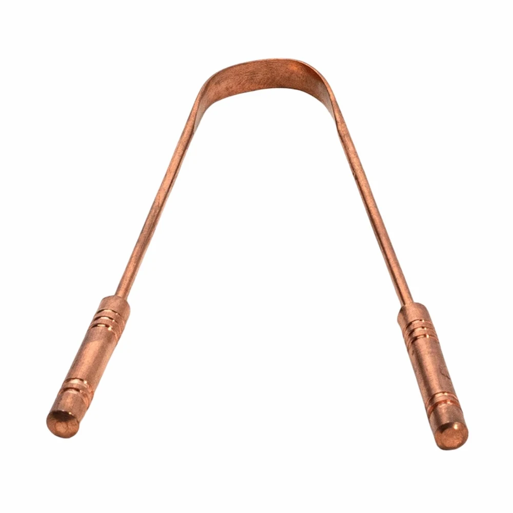 Luxury Tongue Scraper Pure Copper with 2 Handles