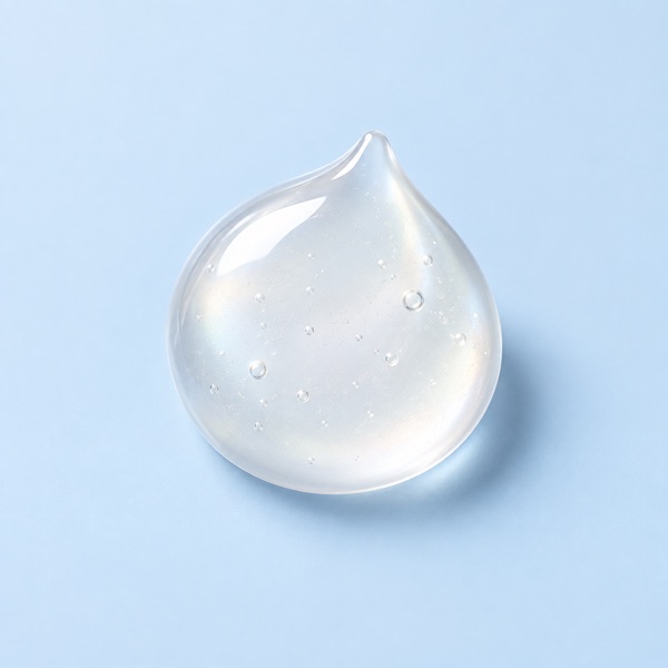 Gota translúcida de sérum para skincare